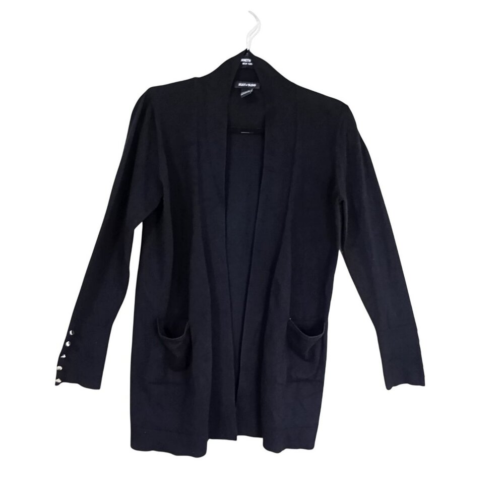 Select + Trend Kenneth Cardigan Open Front Cole Buttoned Womens Size S